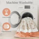 Madison Park Coral Floral Cotton Quilt Set