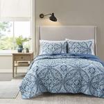 Reversible Quilt Set with Matching Shams - Aqua