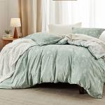 Sage Green Floral Queen Comforter Set - 3 Pieces