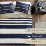 Vibrant Twin Quilt Set for Kids - Blue Stripe