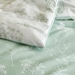 Sage Green Floral Queen Comforter Set - 3 Pieces