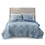 Reversible Quilt Set with Matching Shams - Aqua