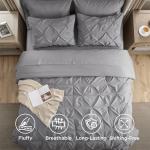 Bedsure Queen Comforter Set Grey - 7 Pieces