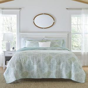 Laura Ashley Reversible Queen Quilt Set in Blue