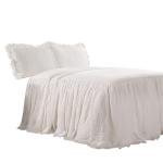 Lush Decor Ruffled Queen Bedspread Set, White