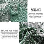 Boho Green Queen Quilt Set with Pillow Shams