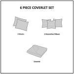 Madison Park Coastal Quilt Set, 6 Pieces, King