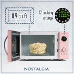 Retro Pink Countertop Microwave Oven - 800 Watts