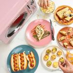 Retro Pink Countertop Microwave Oven - 800 Watts