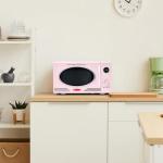 Retro Pink Countertop Microwave Oven - 800 Watts