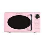 Pink Retro Microwave Oven with Turntable and Auto-Cook