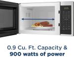 GE 900-Watt Stainless Steel Microwave with Auto Settings
