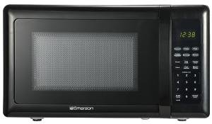 Emerson Compact Black Microwave Oven, 0.7 Cu. Ft