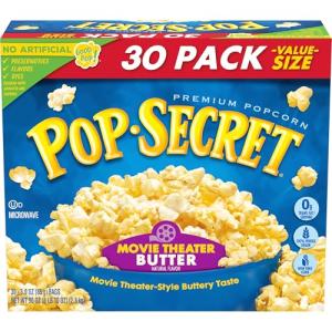Pop Secret Movie Theater Butter Microwave Popcorn 30 Count