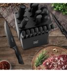 Knife Sets for Kitchen with Block, HUNTER.DUAL 19 Pcs Kitchen Knife Set with Block Self Sharpening, Dishwasher Safe, Anti-slip Handle, Black
