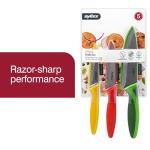 Zyliss 3 Piece Knife Value Set - Kitchen Knife Set - Kitchen Knife Set with Sheath Covers - Includes Paring, Serrated Paring & Utility Knives - Stainless Steel