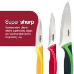 Zyliss 3 Piece Knife Value Set - Kitchen Knife Set - Kitchen Knife Set with Sheath Covers - Includes Paring, Serrated Paring & Utility Knives - Stainless Steel