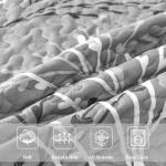 DJY Queen Grey Floral Quilt Set, 3 Pieces