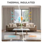 Joydeco Blackout Curtains for Bedroom - Natural Linen Curtains 52" W x 84" L (Pack of 2), Thermal Insulated 100% Blackout 2 Panels Linen Rod Pocket & Back Tabs Light Blocking Drapes for Living Room