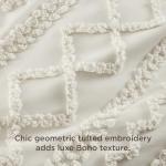 Bedsure Boho Kids Duvet Cover Queen Size（Duvet Insert/Comforter not Included - Tufted Duvet Cover Queen for All Seasons,Soft Shabby Chic Boho Bedding (Beige, 90" x 90")