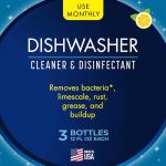 Glisten Dishwasher Cleaner, Lemon Scent, 3-Pack