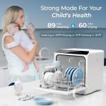 Portable Mini Dishwasher with 6 Wash Programs