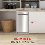 Honeywell 18" Stainless Steel Dishwasher with 8 Settings