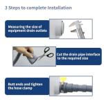 Flexible Washing Machine Drain Hose Extension Kit