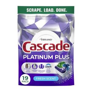 Cascade Platinum Plus Dishwasher Pods, 19 Count