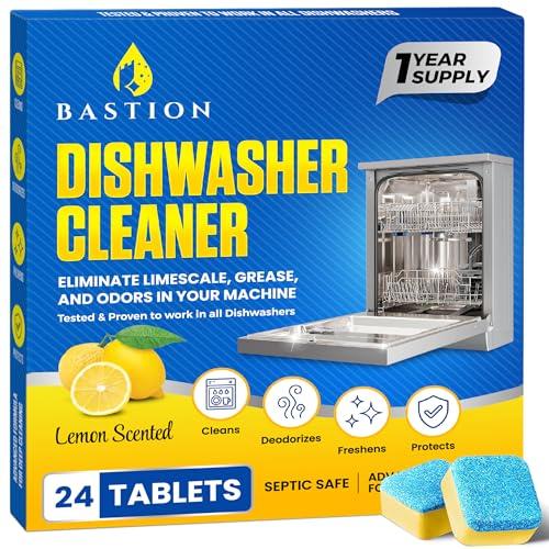 Lemon-Scented Dishwasher Cleaner Tablets - 24 Count