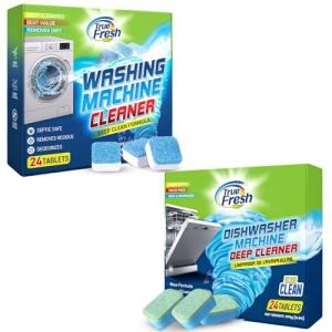 Washing Machine and Dishwasher Cleaner Tablets - 48 Pack