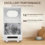 Compact Portable Dishwasher with 5 Wash Functions