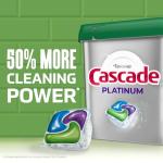 Cascade Platinum Lemon Dishwasher Pods, 59 Count