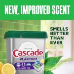 Cascade Platinum Lemon Dishwasher Pods, 59 Count