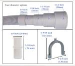 10ft Washing Machine Drain Hose Extension Kit