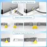 Elyfree 3.2 ft Flexible Washer Drain Hose Kit