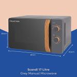 Russell Hobbs 17L Compact Grey Microwave with Timer
