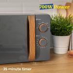 Russell Hobbs 17L Compact Grey Microwave with Timer