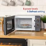 Russell Hobbs 17L Compact Grey Microwave with Timer