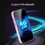 Kids Mini 4G Smartphone with Face ID - Pink