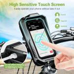 Waterproof Bike Phone Mount with Touchscreen Visor