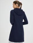 Baleaf Women's Hooded Fleece Sweatshirt Dress - Navy