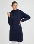 Baleaf Women's Hooded Fleece Sweatshirt Dress - Navy