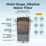 pH Recharge Glass Alkaline Water Filter Dispenser