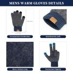 Men's Winter Beanie, Scarf, and Touchscreen Gloves Set