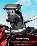 Motorcycle Phone Mount with Aluminum Base for Bikes