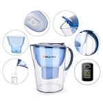 Hskyhan 3.5L Alkaline Water Filter Pitcher, Blue