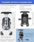 Motorcycle Phone Mount with Aluminum Base for Bikes
