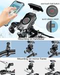 Motorcycle Phone Mount with Aluminum Base for Bikes