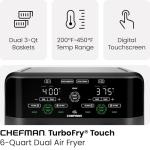 Chefman 6 Quart Dual Basket Digital Air Fryer